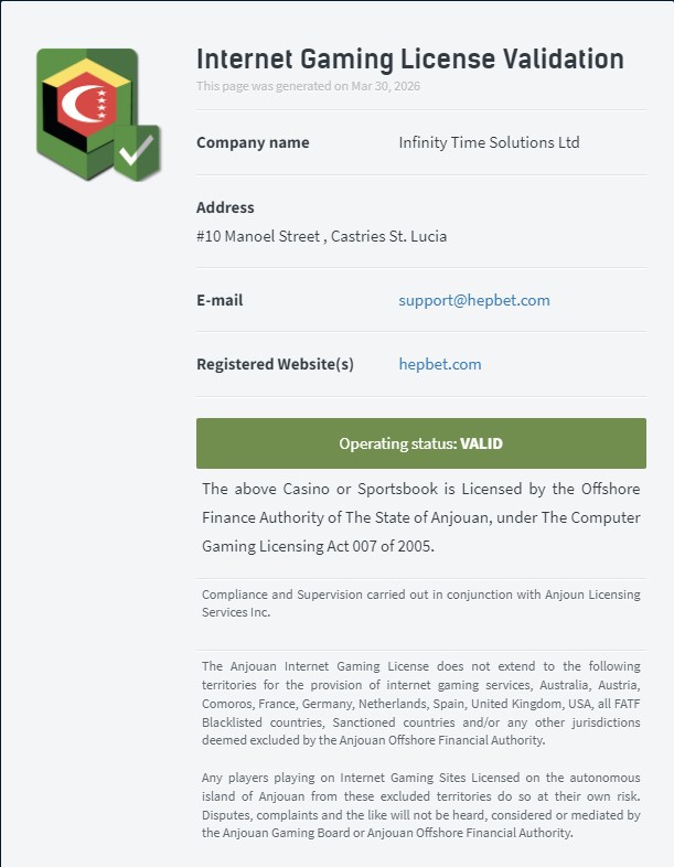 Anjouan Internet Gaming License